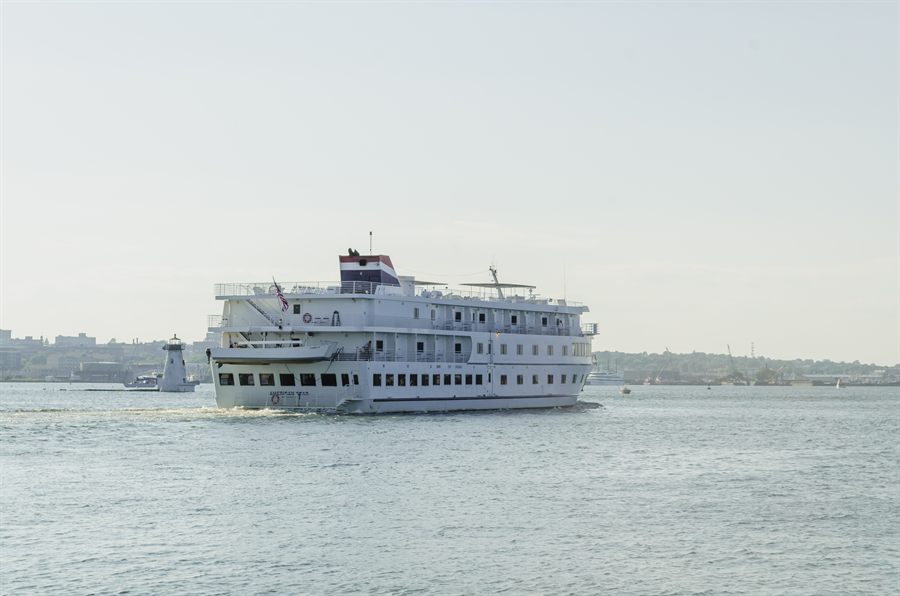 American Cruise Lines ship American Star sailing in New Bedford Harbor